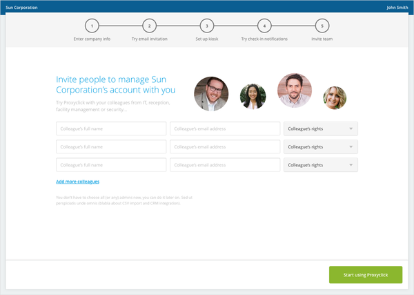 Prepping Proxyclick’s first-time customers